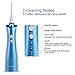 Mornwell D50 Electric Water Flosser, Professional Cordless Dental Oral Irrigator - Portable and Rechargeable IPX7 Waterproof 3 Modes Water Flossing for Home and Travel, Braces & Bridges Care, Blue