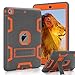 TOPSKY Case Compatible with iPad Air/A1474/A1475/A1476 9.7 inch,Built-in Kickstand Heavy Duty Protection Shockproof Rugged Defender Protective Cover Cases for iPad Air (Orange)