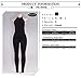 Yizenge Black Spaghetti Strap Backless Bodycon Long Pants Club Jumpsuits(M)