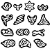 Lucktao 25pcs/set Hair Tattoo Template Hair Trimmer Carved Dye Coloring Tattoos Patterns Stencil DIY Salon Barber Tools