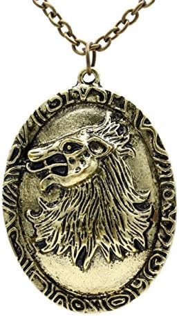 Game of Thrones Totem Cersei Lannister Queen of Vintage Lion Head Pendant Necklace Movie Jewelry