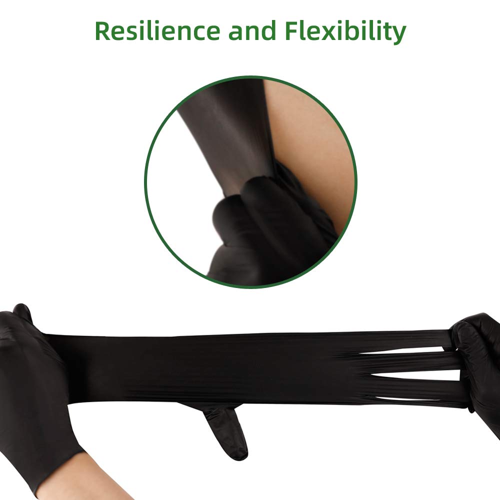 Keoely Nitrile Disposable Gloves Pack of 100, Latex Free Safety Working Gloves for Food Handle or Industrial Use