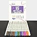 feela 15 Colors Metallic Brush Marker Pens, Metallic Calligraphy Painting Pen for Card Making, Rock Painting, Glass, Metal, Wood,Script Lettering, DIY Photo Album