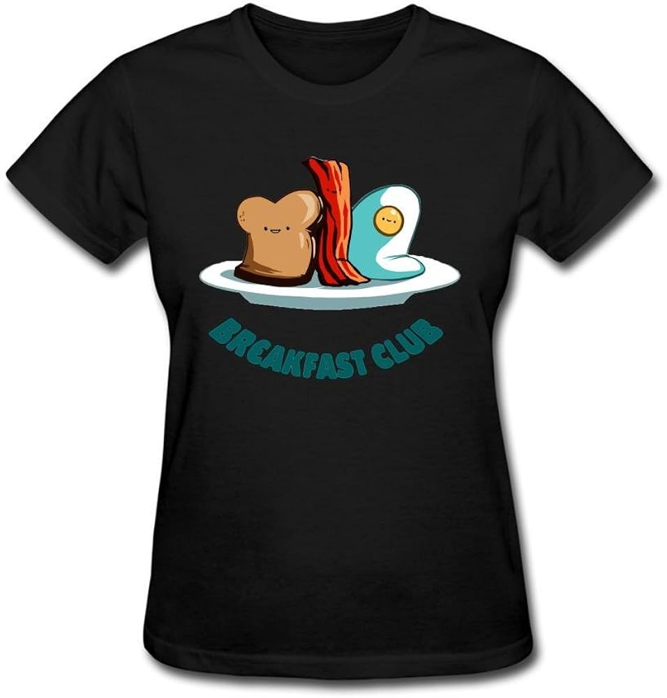 XingL Women's Breakfast Club Toast Design Short Sleeve T Shirt