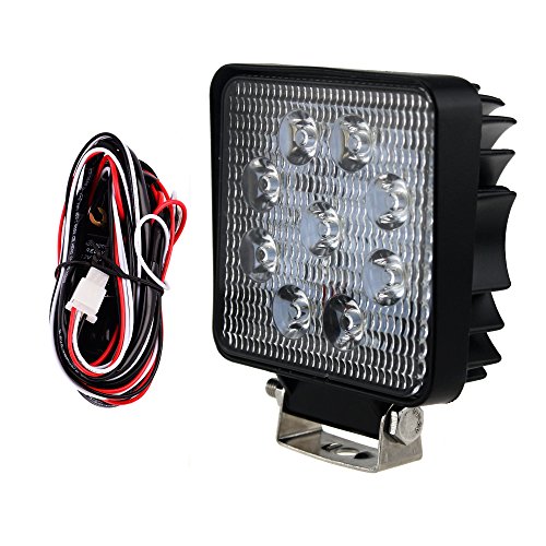 Iztoss Square Led Work Light 27w Spot Driving Lamp Waterproof