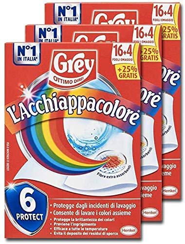 Grey L Acchiappacolore Fogli Cattura Colore Con Fibre Ultra Assorbenti Per La Brillantezza Dei Capi Foglietti Acchiappacolore E Anti Sporco