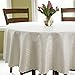 Turkish Ivory Tablecloth Polyester Table Linen - Stain Resistant Wrinkle free Non-Iron Oblong Square Round Thanksgiving Tablecloth Christmas Tablecloth New Year Eve Gift (IVORY, Round 60