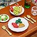 Odoria 1:12 Miniature 4PCS Porcelain Plates Dollhouse Kitchen Accessories