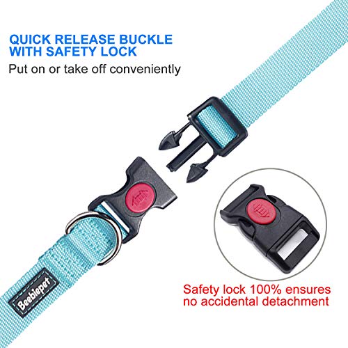 beebiepet Classic Nylon Dog Collar with Quick Release Buckle Adjustable