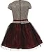 Little Girls Short Sleeve Tulle Holiday Party Christmas Flower Girl Dress Sale