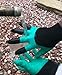 14AAM 01 Scoop Yard Leaf Rake and Gardening Gloves with Claws, Green-L