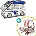 2-in-1 Police Car Children's Toy and Storage Box With Kids 3D Puzzle of Adventure Ship