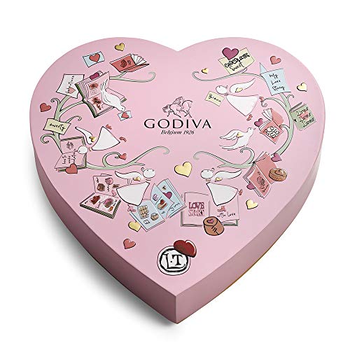 GODIVA Choclatier Valentine’s Day Heart Chocolate Gift Box, 14 pc.