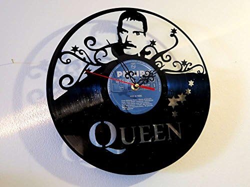 Queen band Freddie Mercury Design Vinyl Wall Clock – handmade gift for any occasion – unique birthday, wedding, anniversary, Valentine’s day gifts - Wall décor Ideas for any space