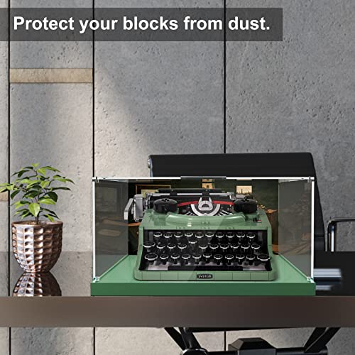 Vaodest Acrylic Display Case for Lego 21327 Ideas Typewriter,3MM HD