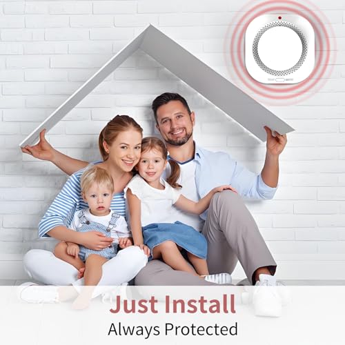 WARROXIDE Smoke Detectors Fire Alarm, Photoelectric Smoke Alarm for Home,Test/Mute Button Low Battery Warming,12 PCS