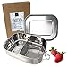 WildFoodLab LEAKPROOF Stainless Steel BENTO LUNCH BOX | Metal Lunch Container, Quality Buckle & Silicone Seal | ECO-friendly, Plastic-Free | for Kids or Adults | 6 CUP/1400 ML Capacity