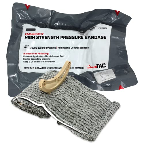 MediTac Emergency High Strength Pressure Bandage Trauma Wound Dressing