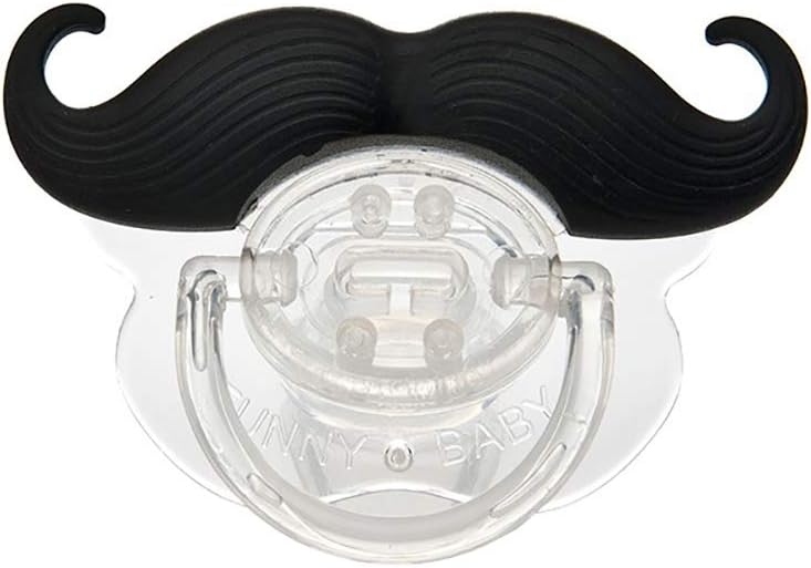 Teether Pacifier Funny Black Silicone Pacifier Infant Baby Child Pacifier Nipples Mustache Beard Roll Beard