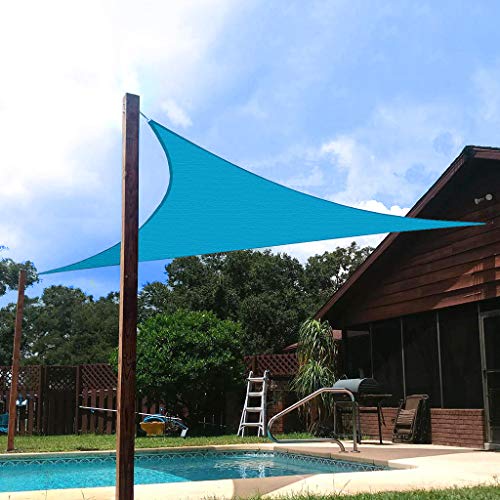 Beyonds 13'x13'x13' Triangle Light Green Sun Shade Sail, UV Block Sun Shade Canopy Perfect for Patio Yard Deck Outdoor Garden Fishing Camping