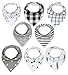 Baby Bandana Drool Bibs with Snaps, 8-Pack Organic Absorbent Drooling & Teething Bib Set by Matimati (Monochrome)
