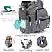Baby Diaper Bag Backpack for Women Men - Grey Diaper Bag Set for Toddler Girls Boys - Small Diaper Bag Organizer for Kids Newborn or Infant - Travel Nappy Bag for Dad and Mom - Best Polyester Cloth