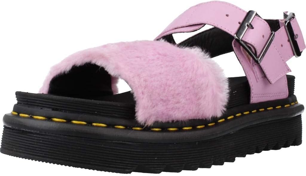Amazon.com | Dr. Martens Womens Voss Fluffy Sandal, Size: 11 B(M) US / 9 F(M) UK, Color: Mallow 