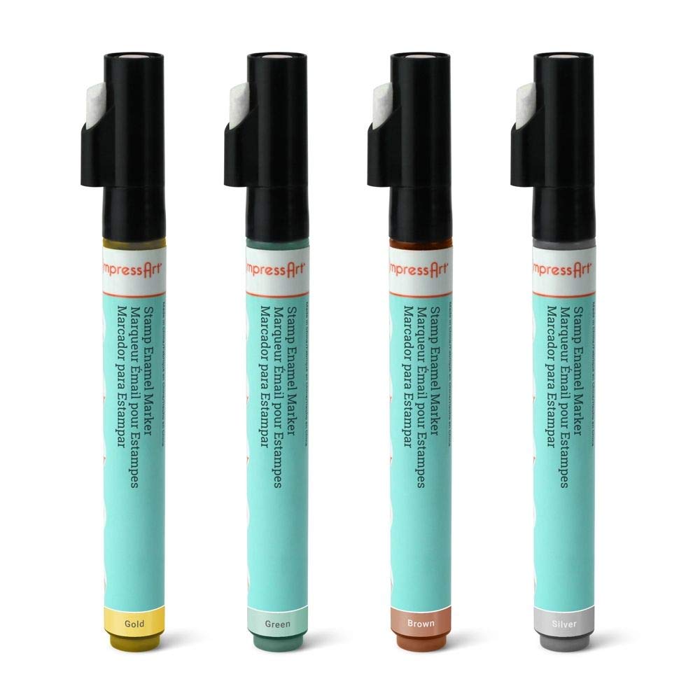 Antique Set of 4 Coloured Enamel Marker Pens