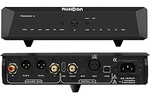 AOSHIDA Musician Pegasus II R2R DAC DSD1024/1536kHz ALTERA Chip STM32F446 Home Audio DAC USB/Opt/Coax/AES/IIS Input RCA/XLR Output HiFi DAC Desktop Decoder (Black)