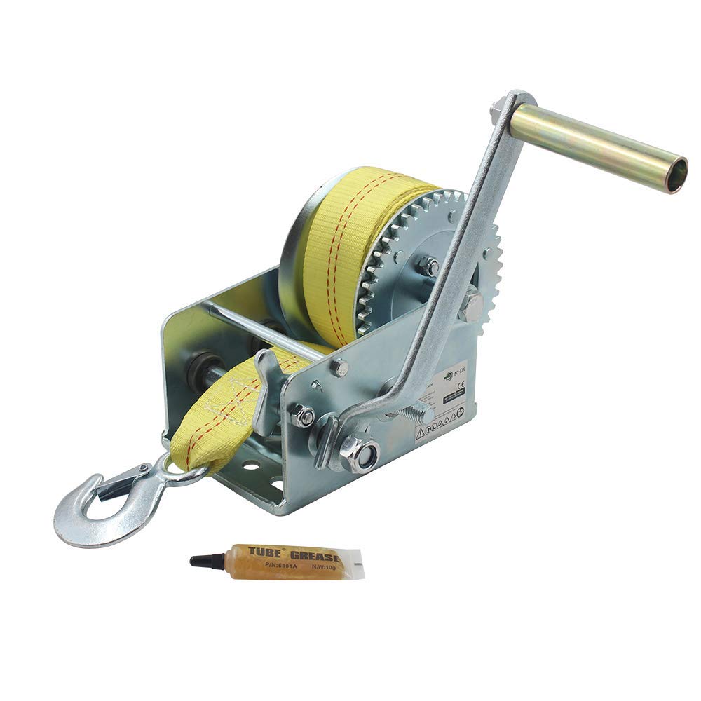 Buy ACDK 3500lbs Capacity Heavy Duty Hand Winch with Strap, Trailer