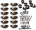 Ginsco 20pcs Vintage Traditonal Bronze Kitchen Cupboard Door Cabinet Drawer Shell Pull Handle Round Knob Set with 4mm Drill Bit
