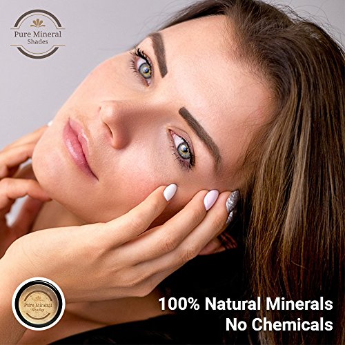 Pure Mineral Shades Root Concealer - Touch Up Kit with Brush - All Natural - Fast - Easy - Instant - Temporary Magic Powder Cover-Up - Covers Grey Roots Too - Medium Brown