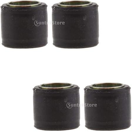 Amazon ショックアブソーバーブッシュ メタル ゴム ブラック 10mm 12mm 14mm 4個入り ショックアブソーバー用ブッシュ 車 バイク