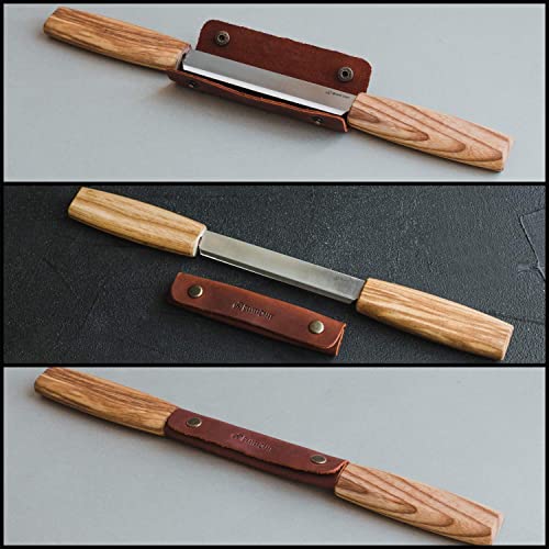 BeaverCraft DK2s Draw Knife with Leather Sheath Woodworking Tool 4.3