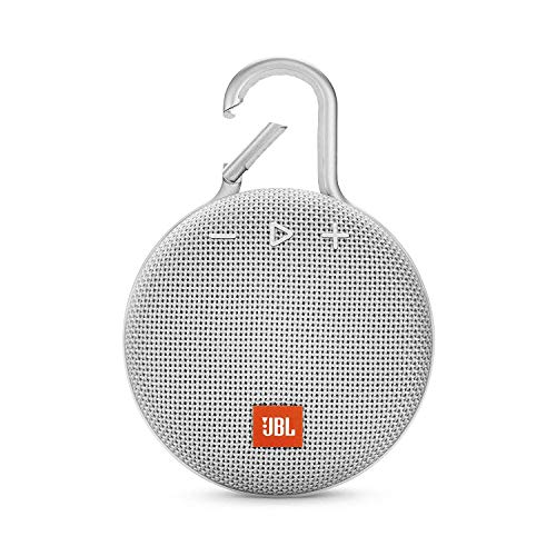 JBL Clip 3 – enceinte Bluetooth Portable avec Mousqueton – Étanchéité Ipx7 – Autonomie 10hrs – Qualité Audio JBL – Blanc