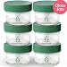 Glass Baby Food Storage Containers | Set of 6 | 4oz Glass Baby Food Jars and Lids | 30 Labels | Freezer Storage | Reusable Glass Baby Food Jars | Microwave & Dishwasher Safe | For Babies & Infants