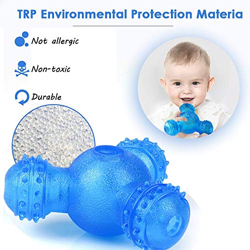 ANBOKC Dog Chew Toys, Dog Food Dispenser Toys, Interactive Dog Toys, Dog IQ Treat Ball, Dog Puzzle Toys, Dog Teeth Cleaning Ball, Natural Rubber Toys for Small Medium Dogs Chasing Chewing Training