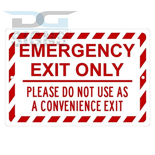 Emergency EXIT ONLY DO NOT USE Aluminum Sign