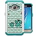 J1 2016 Case, Galaxy Amp 2 Case, Galaxy Express 3 Case, MagicSky [Shock Absorption] Studded Rhinestone Bling Hybrid Dual Layer Defender Cover for Samsung Galaxy J1 2016 / Amp 2 / Express 3-Owl