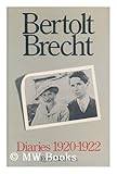 Brecht Working Diaries, 1920-1922, Brecht, Bertolt, 0413383601