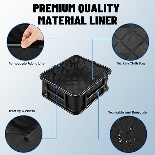 RAYMACE Bike Basket Liner & Cargo Net, Reusable Thickened Lining