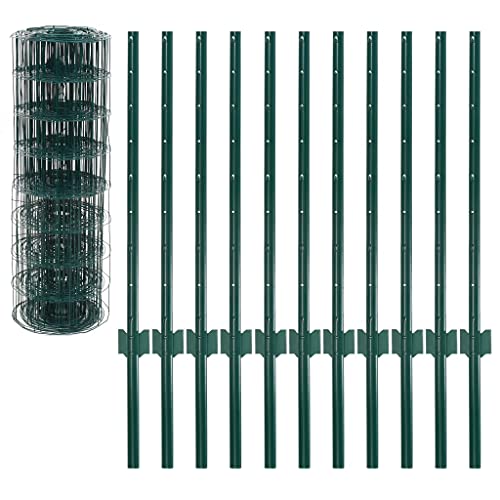 Maschendraht, Maschendrahtzaun Garten Geflügelnetz Drahtzaunrolle Eurozaun Stahl 20x0,8 m Grün0.8 – Bild 4