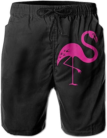 YEYUNSHORT Pink Flamingo - Men's Swim Trunks Casual Boardshort