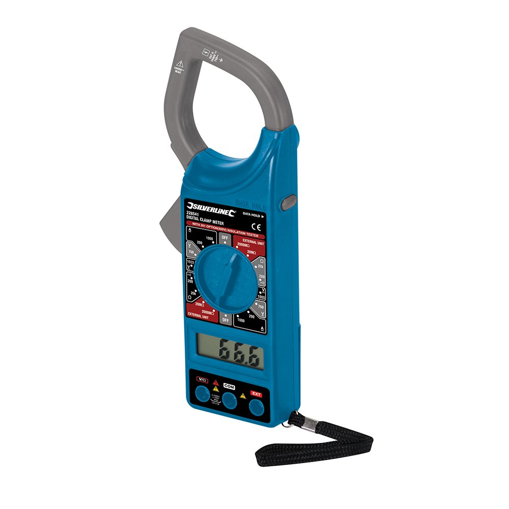 Silverline 228541 Digital Clamp Meter 1000A AC