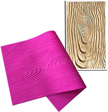 Art Kitchenware Woodgrain Fondant Impression Mat Silicone Cake Lace Mold Color Pink Blm-23 (611553839599)