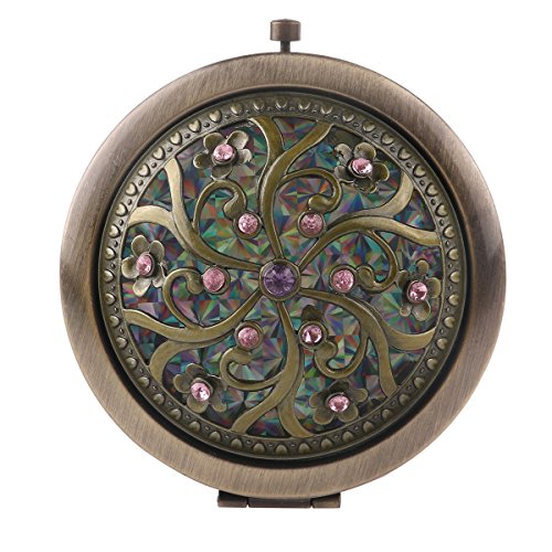 Tinksky folding pocket mirror round compact mirror double-sided m…