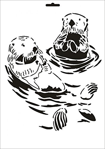 UMR-Design W-049 Otter Textil- / wallstencil Size A5