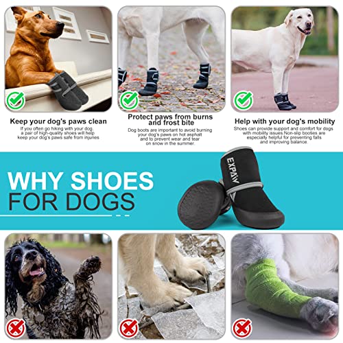 EXPAWLORER AntiSlip Dog ShoesWaterproof Dog Boots, Paw Protector Heat