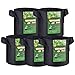 VIVOSUN 5-Pack 2 Gallon Grow Bags Heavy Duty Thickened Nonwoven Fabric Pots with Handles