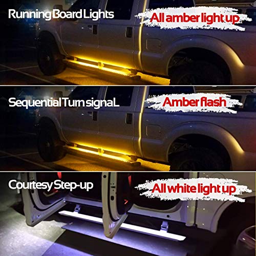 Truck Led Running Board Lights Amber Turn Signal Lights Sequential Side